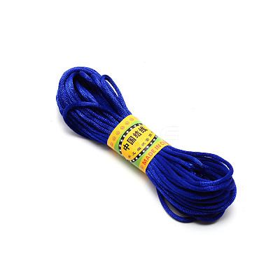 Polyester Satin Rattail Cord OCOR-WH0066-43G-1