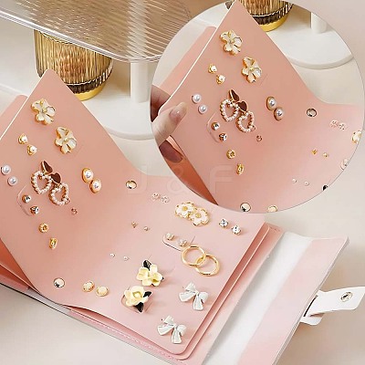 CutHollow 1Pc PU Imitation Leather Earring Storage Bags EDIS-CL0001-01A-1