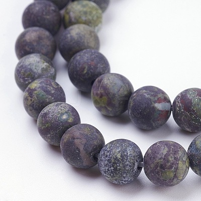 Natural Bloodstone Beads Strands G-F520-59-6mm-1