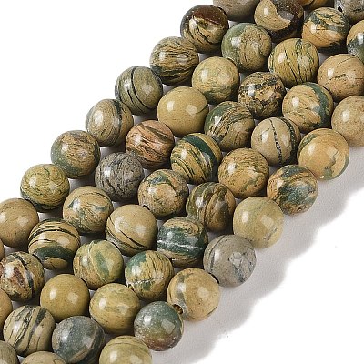 Natural Verdite Stone Beads Strands G-P530-B07-02-1