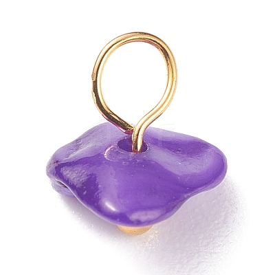 Natural Chip Dyed Shell Charms PALLOY-JF01338-01-1