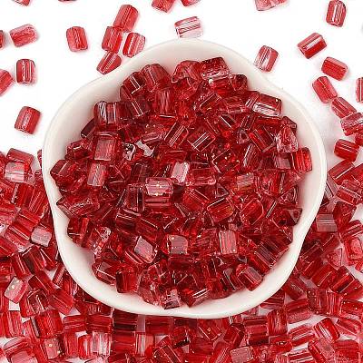 Transparent Spray Painted Glass Seed Beads SEED-L011-10A-11-1