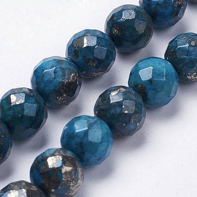 Natural Pyrite Beads Strands G-K181-K02-1