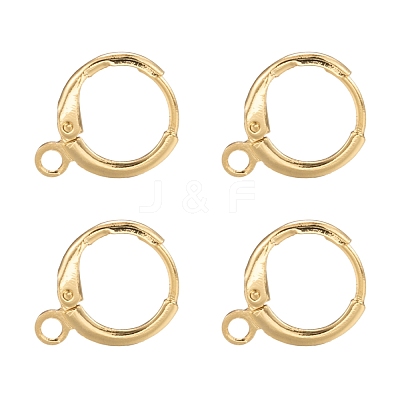 Brass Huggie Hoop Earring Findings KK-L179-04G-1