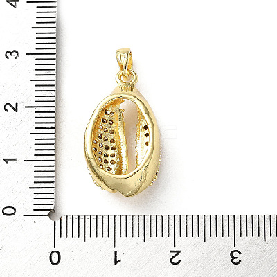Brass Micro Pave Cubic Zirconia Pendants KK-P320-01C-G-1