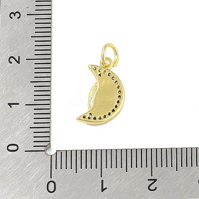 Brass Micro Pave Clear Cubic Zirconia Pendants KK-E111-46G-04-1