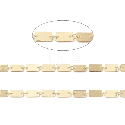 Brass Rectangle Link Chains CHC-M025-25G-1