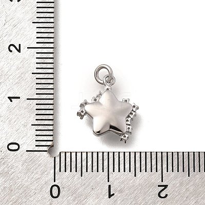 Brass Micro Pave Cubic Zirconia Charms KK-Q043-04P-02-1