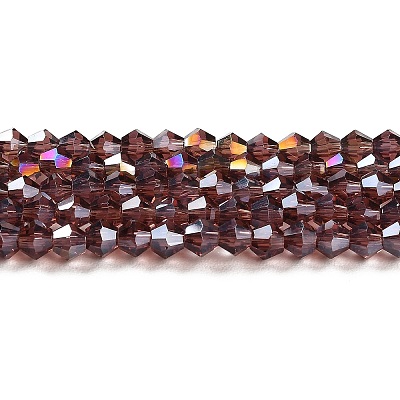 Transparent Electroplate Glass Beads Strands EGLA-A039-T6mm-B05-1