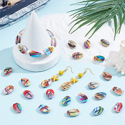 100Pcs Opaque Resin Enamel Beads RESI-SC0006-70-1
