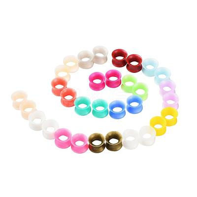 32Pcs 16 Colors Silicone Thin Ear Gauges Flesh Tunnels Plugs FIND-YW0001-16C-1