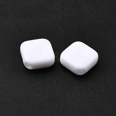 Opaque Acrylic Beads OACR-WH0055-02A-1