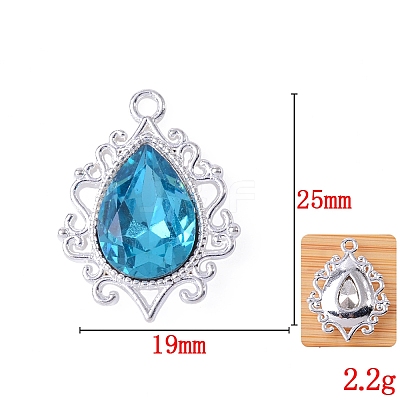 Glass Rhinestone Pendants FIND-WH0021-91S-016-1