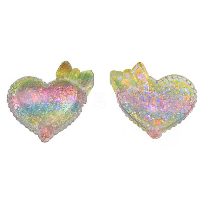 Transparent Epoxy Resin Cabochons X-CRES-N034-45-1