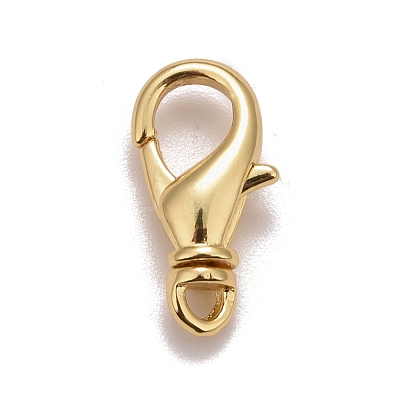 Brass Lobster Claw Clasps KK-M229-50G-1