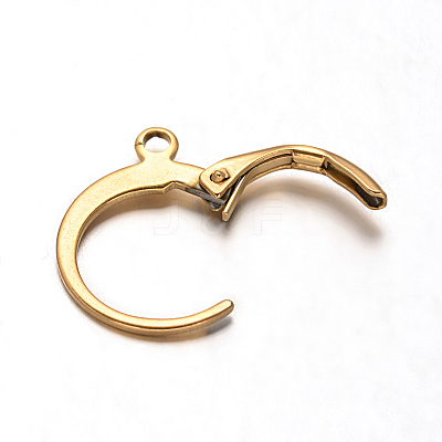 Ion Plating(IP) 316L Surgical Stainless Steel Leverback Earring Findings X-STAS-F075-38G-1