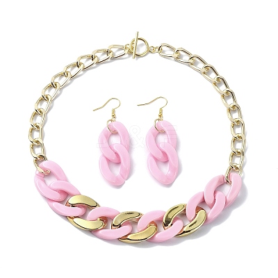 Acrylic Chains Jewelry Set SJEW-JS01288-04-1
