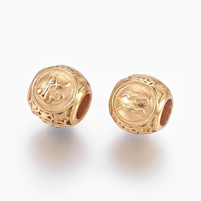 316 Surgical Stainless Steel European Beads STAS-P212-18G-06-1