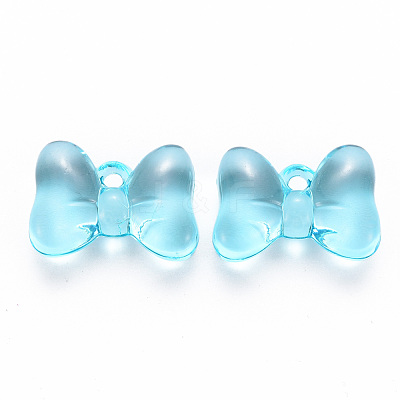 Transparent Acrylic Pendants TACR-T024-02BB-946-1