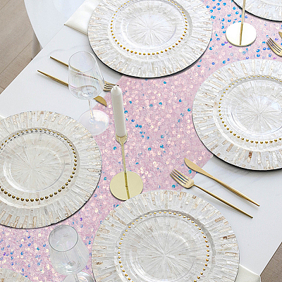 Polyester Sequin Table Runners AJEW-WH20080-48D-1
