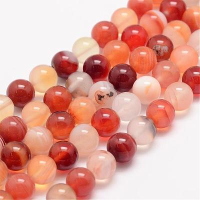 Natural Carnelian Bead Strands G-K153-B20-4mm-1