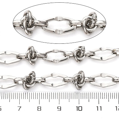 304 Stainless Steel knot with Oval Link Chains CHS-S012-05P-1