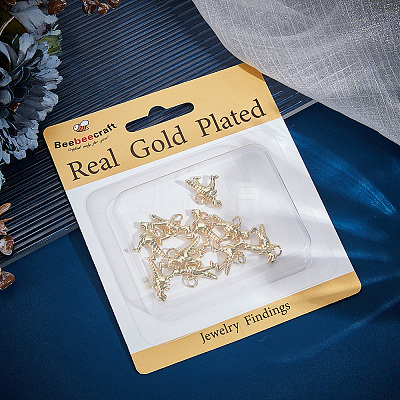 10Pcs Rack Plating Brass Pendants KK-BBC0017-14-1