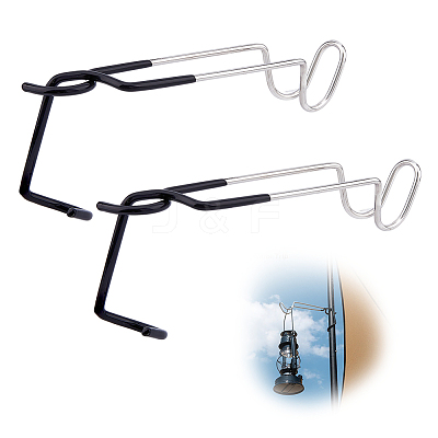 Stainless Steel Camping Lantern Hooks Hangers AJEW-WH0332-45-1