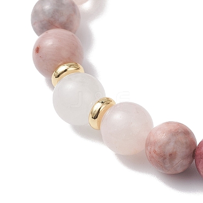 Natural Mixed Gemstone Round Beads Stretch Bracelets for Women BJEW-JB12631-04-1