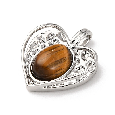 Natural Tiger Eye Pendants KK-A279-14P-1