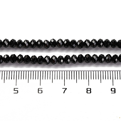 Natural Black Spinel Beads Strands G-E560-Q05-1