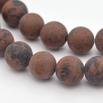 Natural Mahogany Obsidian Beads Strands G-D656-6mm-1