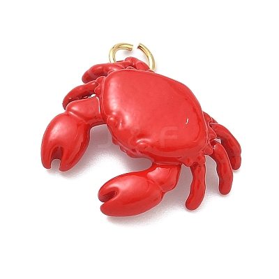Brass Enamel Pendants KK-G555-20G-03-1