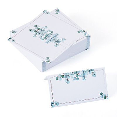 80Pcs Rectangle Paper Table Place Cards AJEW-TA0003-64B-1