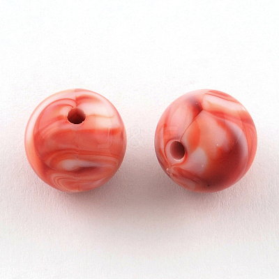 Opaque Acrylic Beads SACR-R853-10mm-201-1