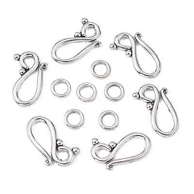 Tibetan Style Alloy Hook and Eye Clasps LS-X-LF1277Y-NF-1