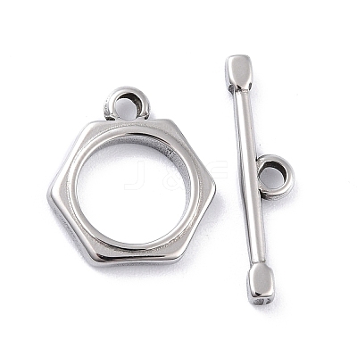 304 Stainless Steel Toggle Clasps STAS-I190-17AS-1