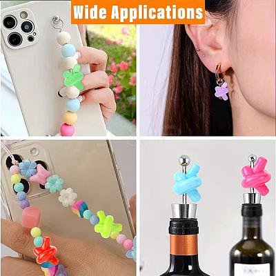 200Pcs 2 Styles Opaque & Frosted Transparent Acrylic Beads SACR-YW0002-11-1