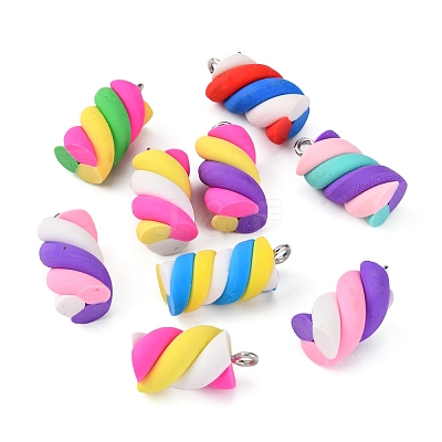 Handmade Polymer Clay Charms CLAY-T016-83-1