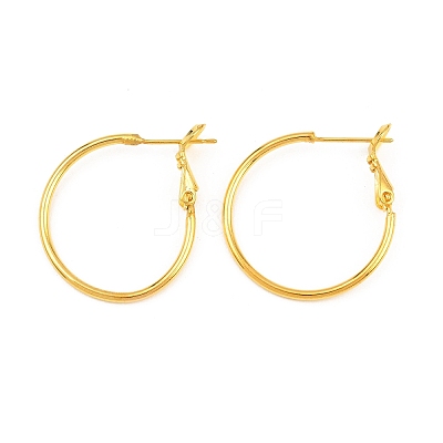 Brass Hoop Earrings KK-I665-26B-G-1