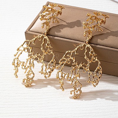 Alloy Branch Stud Dangle Earrings for Women WGBFFDA-01-1