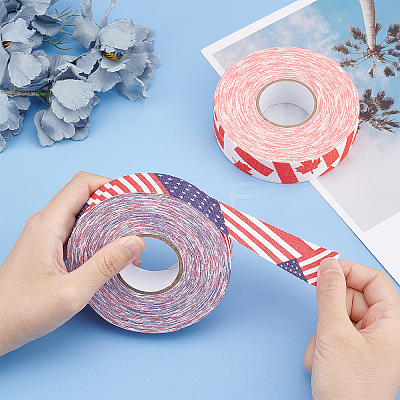 2 Rolls 2 Colors Bockey Masking Tape AJEW-GF0004-36B-1