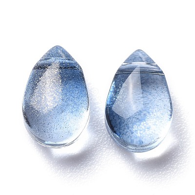 Transparent Glass Charms GGLA-M004-05B-06-1