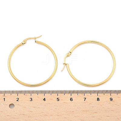 Ion Plating(IP) 304 Stainless Steel Hoop Earrings EJEW-N0016-11G-F-1