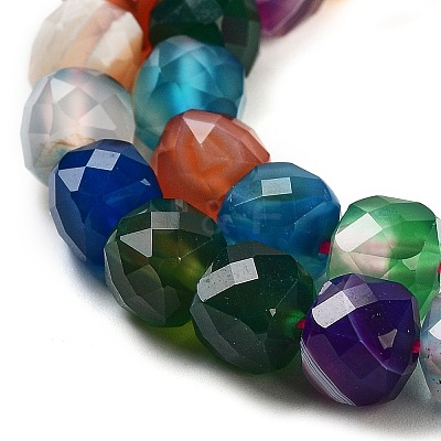 Natural Agate Dyed Beads Strands G-H028-A08-04-1