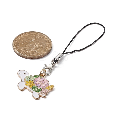 Alloy Enamel Mobile Straps HJEW-JM01090-1