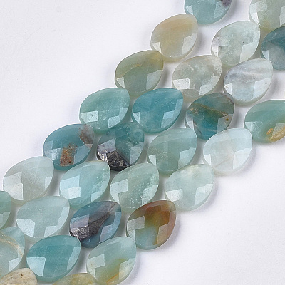Natural Flower Amazonite Beads Strands G-S354-01-1