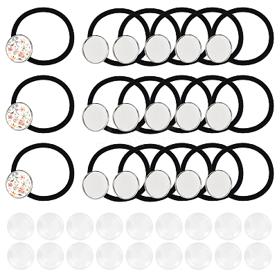 20Pcs Stainless Steel Elastic Hair Ties Findings OHAR-UN0001-01-1