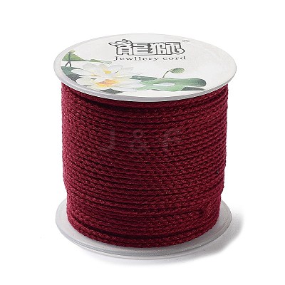 20M Polyester Braided Cord for Jewelry Making OCOR-G015-04A-26-1