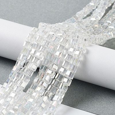 Electroplate Glass Beads Strands EGLA-R030-4x4mm-20-1